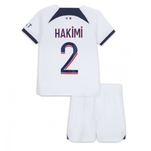 Paris Saint-Germain Achraf Hakimi #2 Replika Babytøj Udebanesæt Børn 2023-24 Kortærmet (+ Korte bukser)